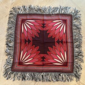 Tory Burch silk scarf with fringes